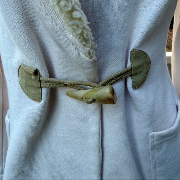 Ralph Lauren Sherpa‎ Shawl Collar Fleece Blazer Jacket Women SZ PM Duffle Button - Picture 12 of 13